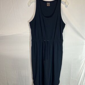 CALIA by Carrie Underwood Navy Jumpsuit Sleeveless Dress Elastic Waist Medium‎